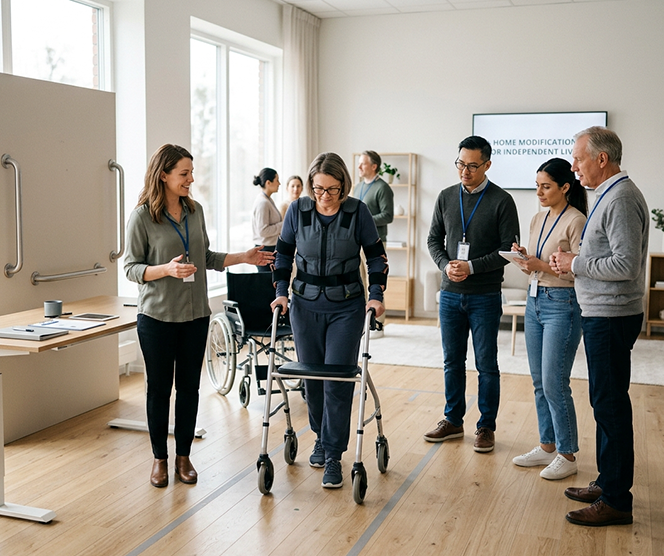 älteres Ehepaar wird beraten